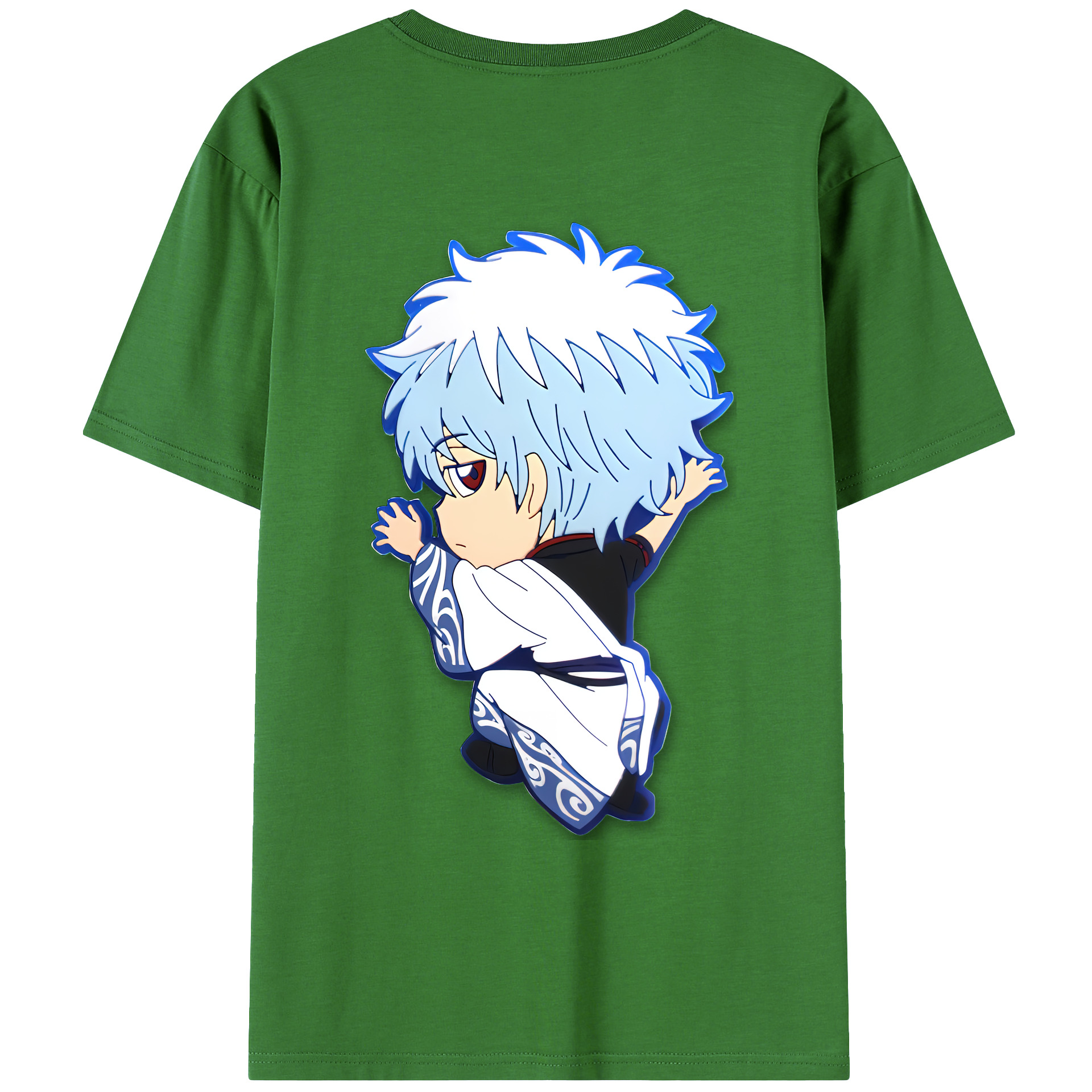 （画像用） ぎんたま 坂田銀時（さかたぎんとき） 神楽 志村新八（しむら しんぱち） GINTAMA Sakata Gintoki Kagura Shimura Shinpachi レディース半袖Tシャツ(バックプリント)